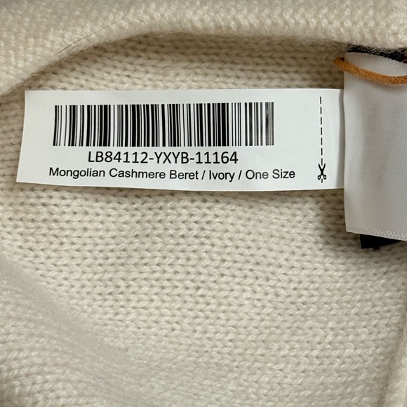 NWT Quince Mongolian Cashmere Beret Ivory One Size Hat - Picture 5 of 5